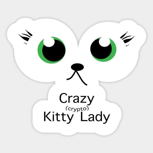 Crazy Kitty Lady Sticker by A Magical Mess